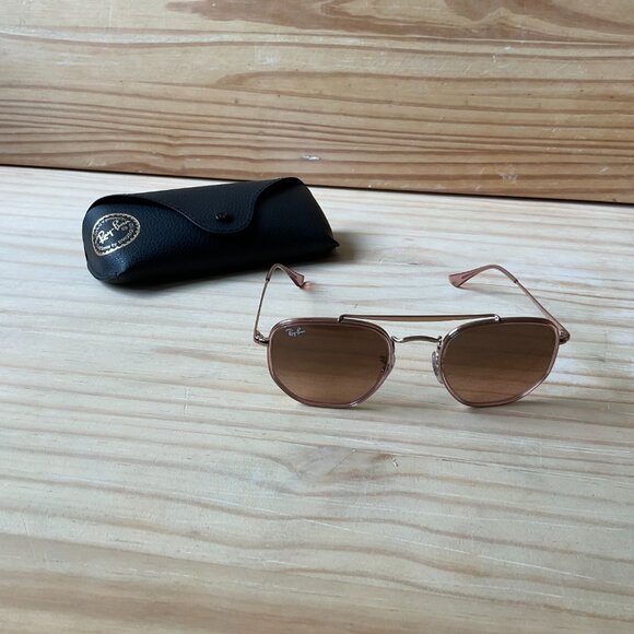 RAY-BAN Light Pink Rose Gold Sunglasses - Picture 5 of 7